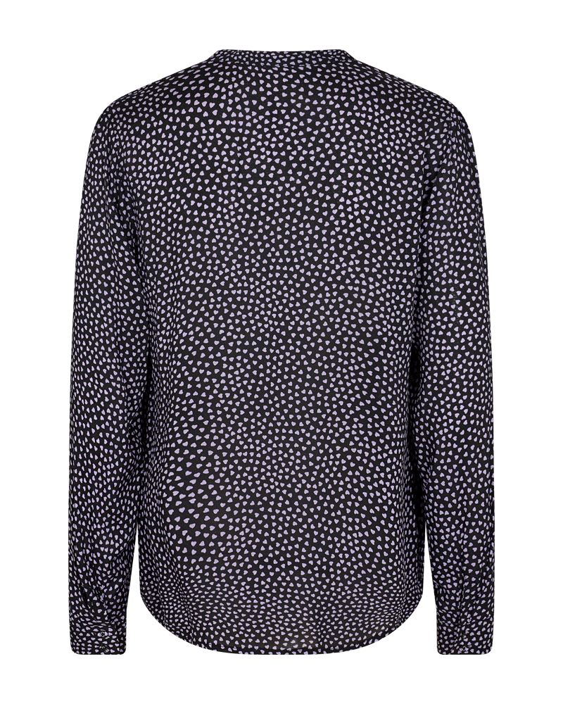 Freequent Adney Bluse Sort m Lavendel