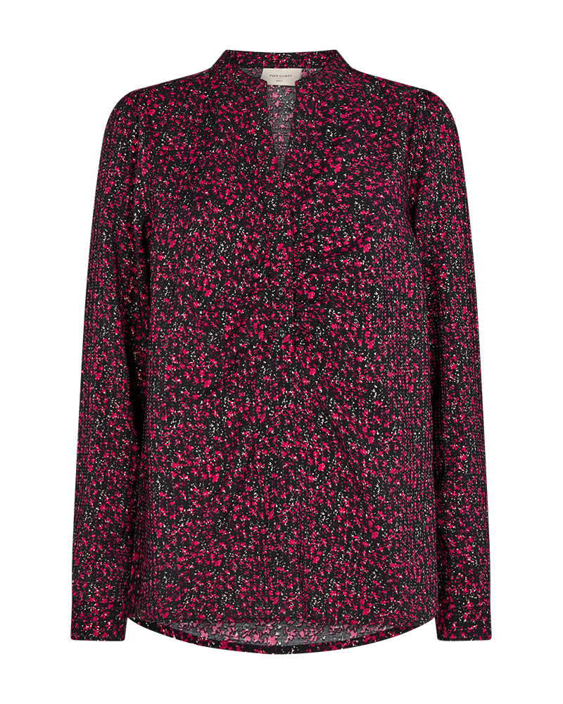 Freequent Norma Bluse Sort Cerise