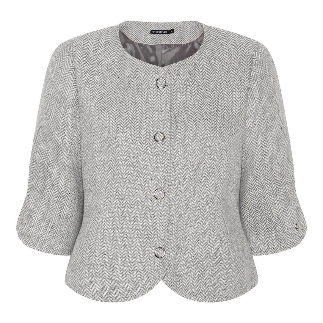 Soulmate Signe Blazer Grå Melange