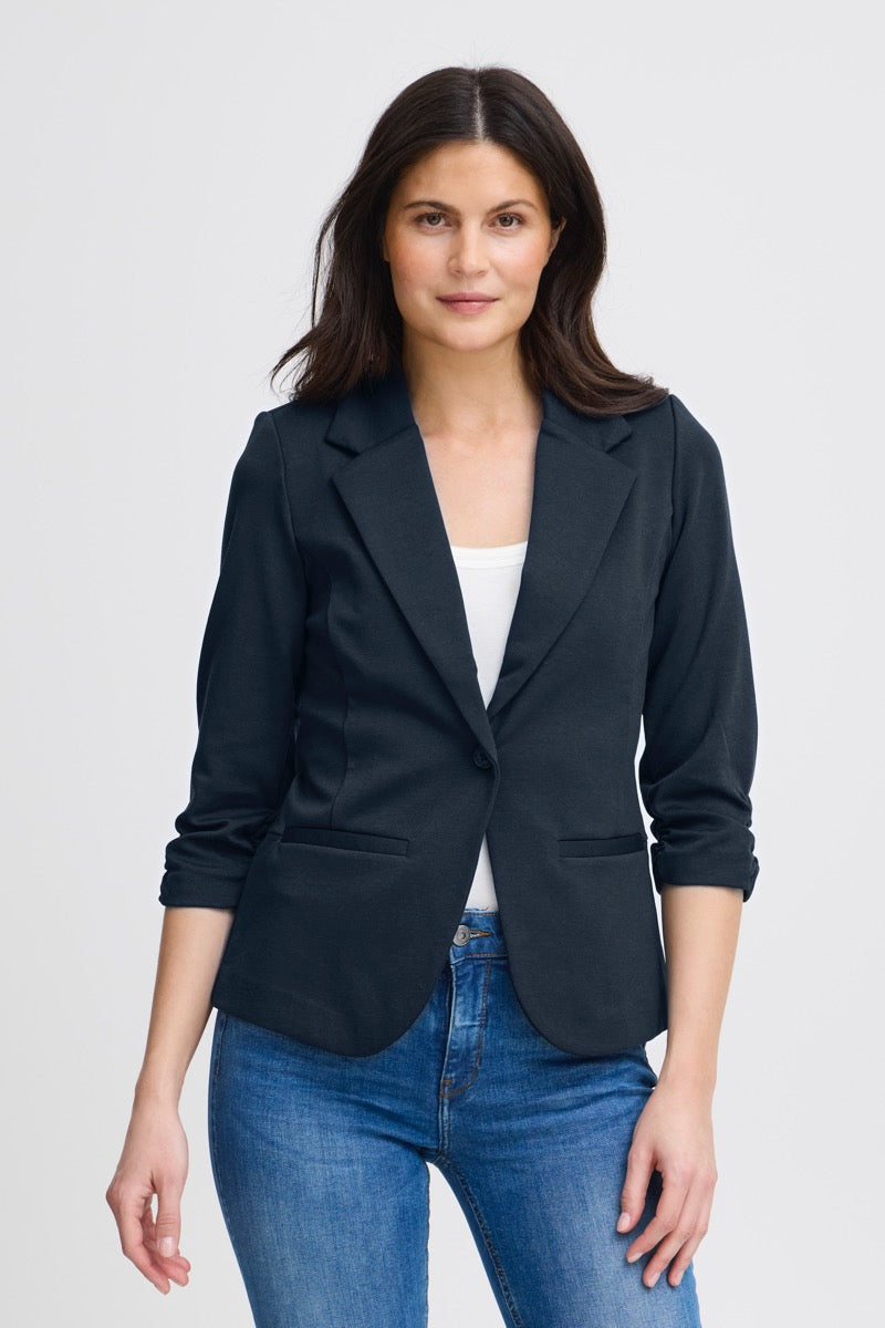 Fransa Zablazer 1 Blazer Dark Peacoat Blå
