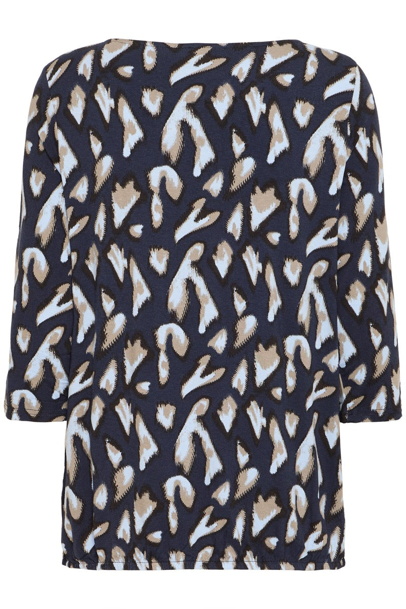 Fransa Emfloral 1 T-shirt Navy Blazer Blå