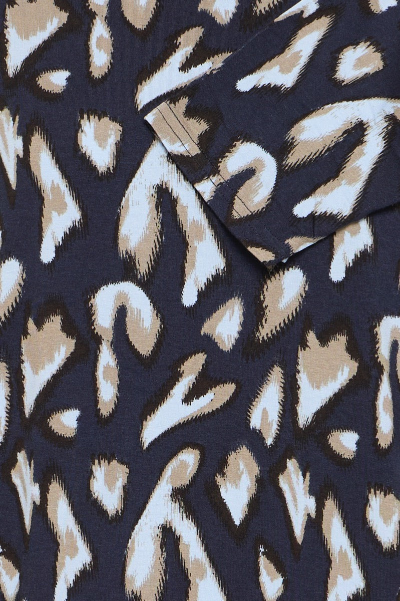 Fransa Emfloral 1 T-shirt Navy Blazer Blå