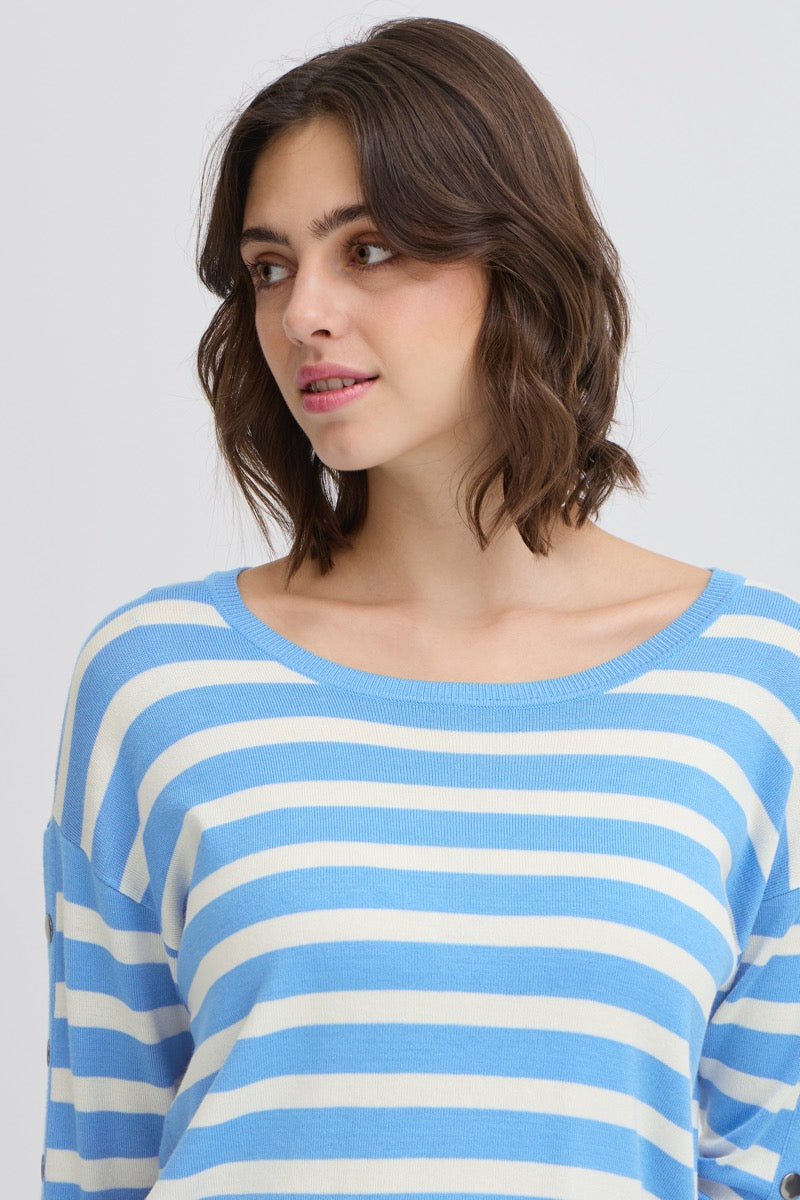 Fransa Besmock 4 Pullover Azure Blå Mix