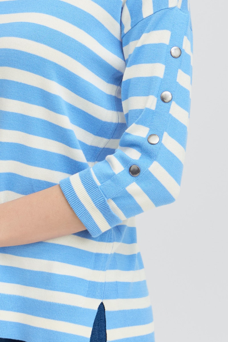 Fransa Besmock 4 Pullover Azure Blå Mix