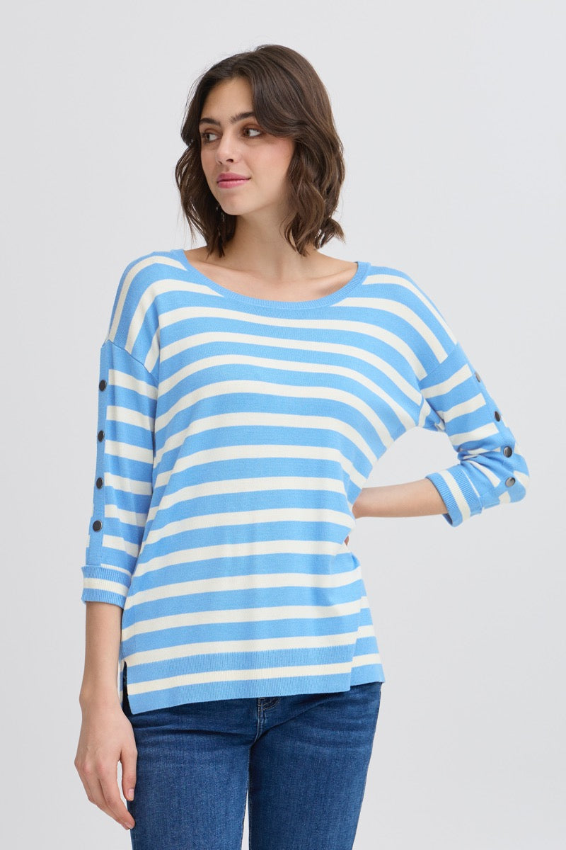 Fransa Besmock 4 Pullover Azure Blå Mix