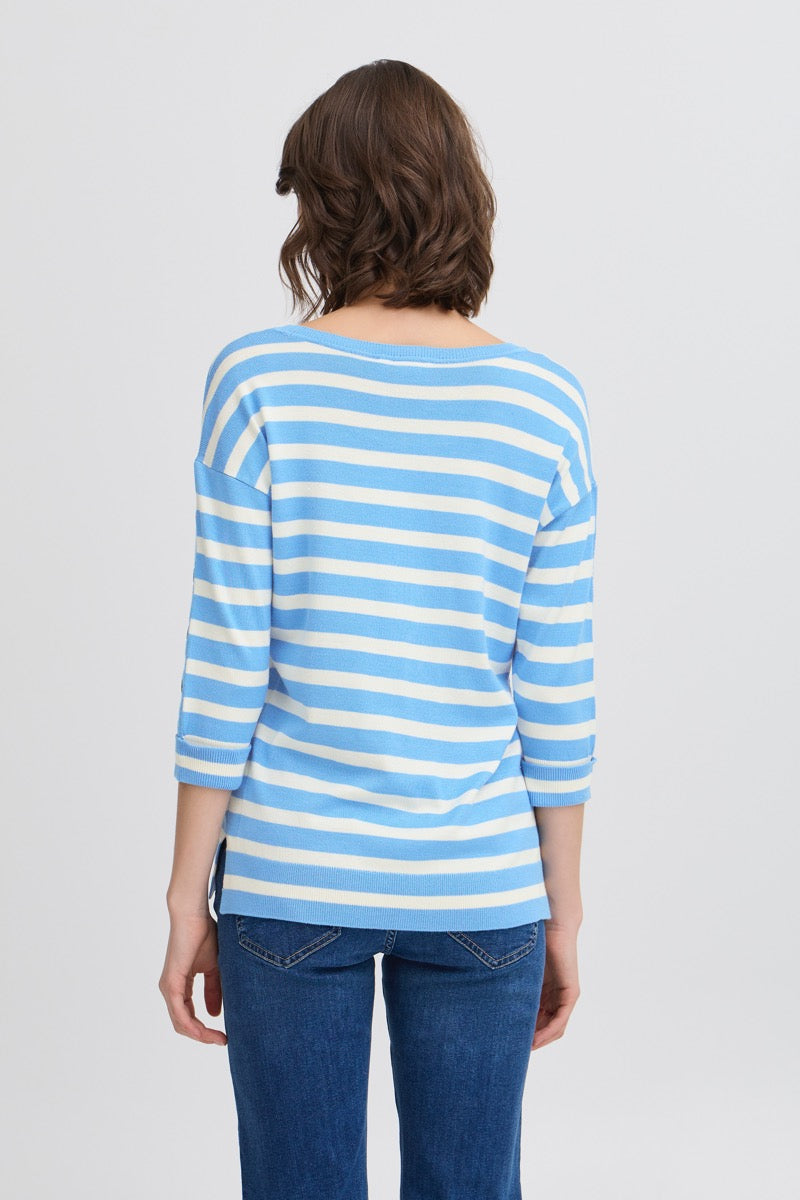 Fransa Besmock 4 Pullover Azure Blå Mix