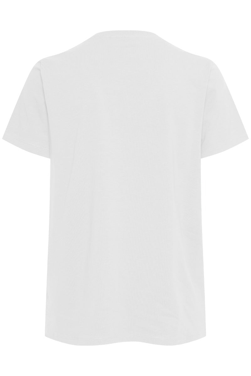 FRANSA Zashoulder T Shirt V Hals Blanc Hvid