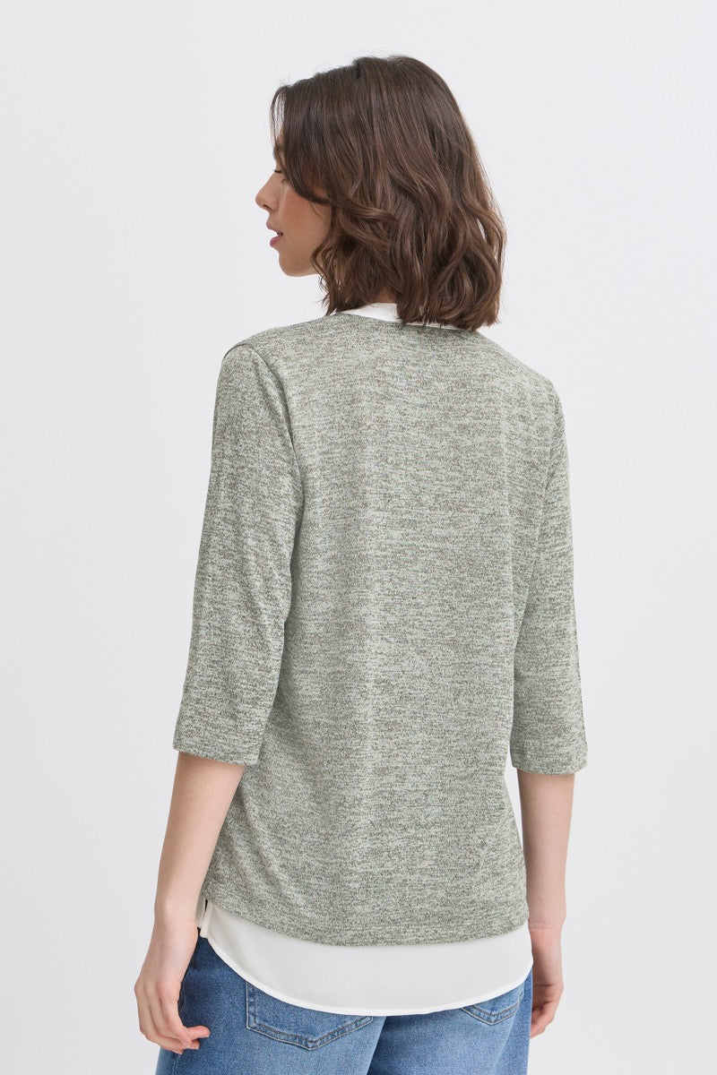 Fransa Rexan Pullover 2 Agave Grøn Melange