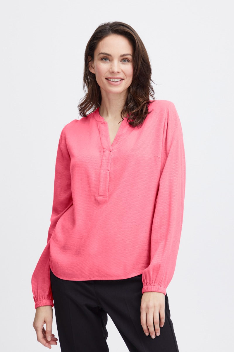 Fransa Haida Bluse 1 Carmine Rosa