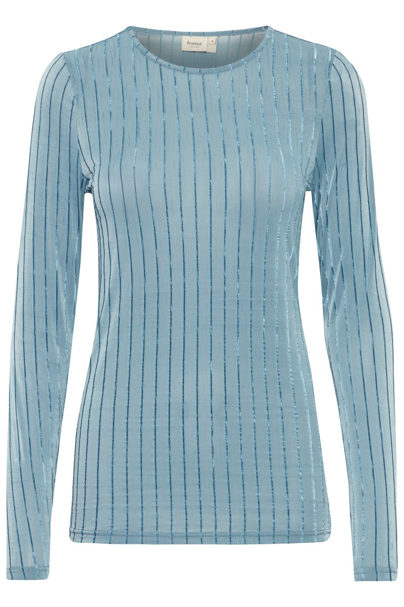Fransa Mesh T-shirt 3 Bluestone Blå