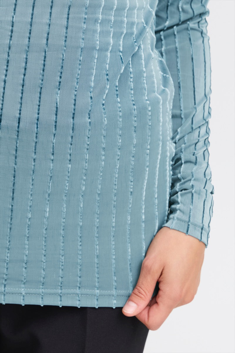 Fransa Mesh T-shirt 3 Bluestone Blå