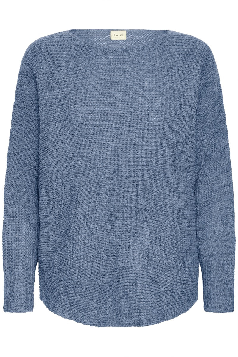 Fransa Eretta Pullover 3 Bering Sea Blå