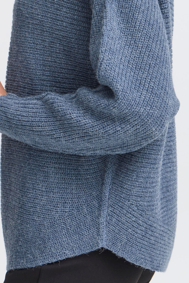 Fransa Eretta Pullover 3 Bering Sea Blå