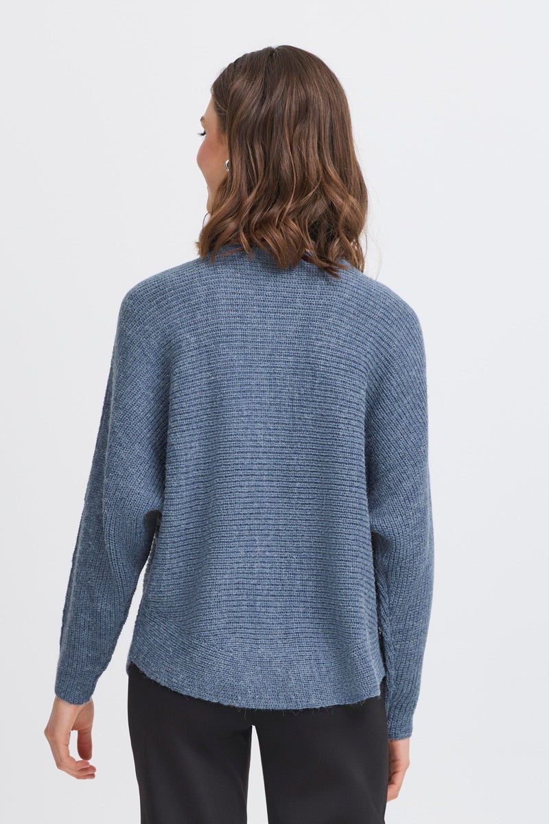 Fransa Eretta Pullover 3 Bering Sea Blå
