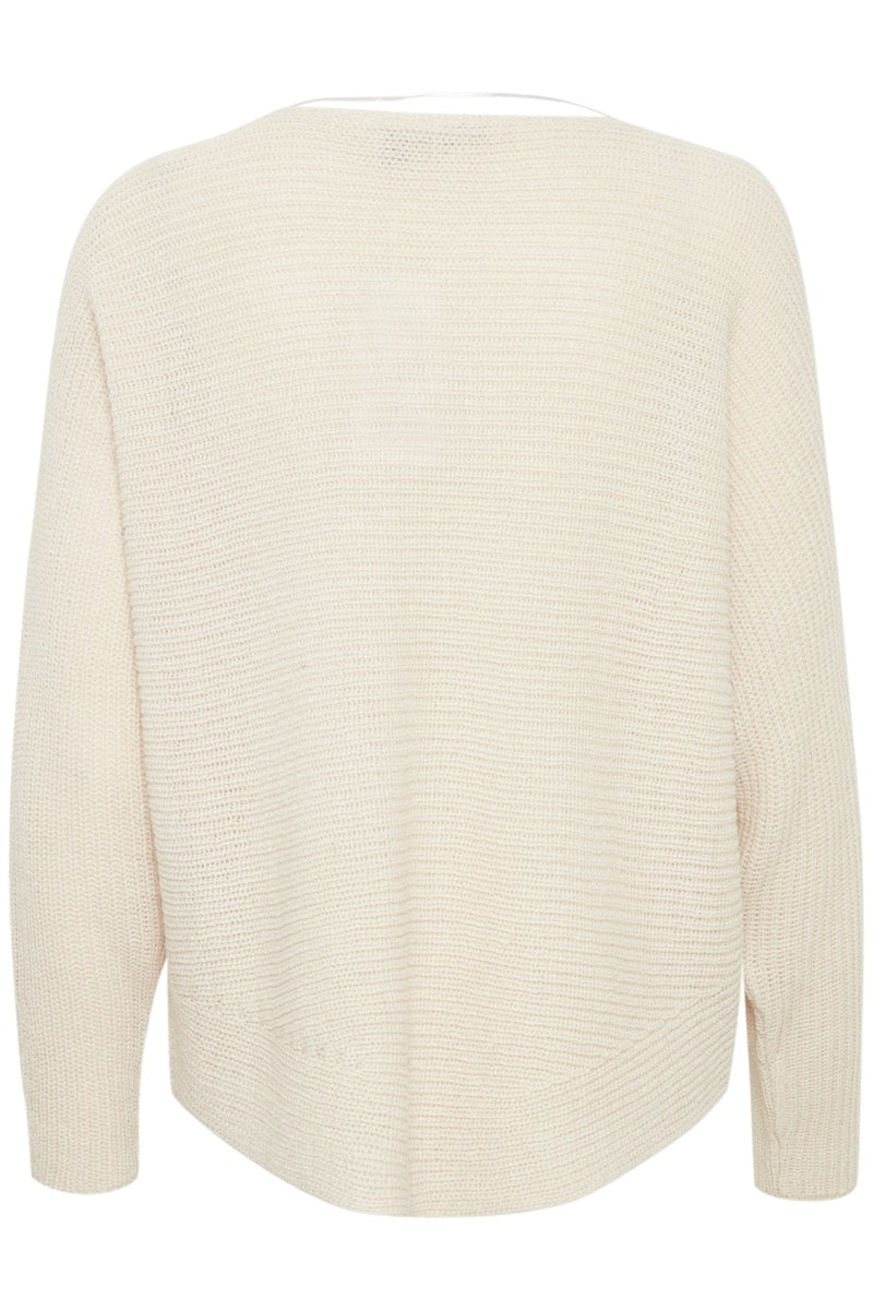 Fransa Eretta Pullover 3 Limestone Hvid