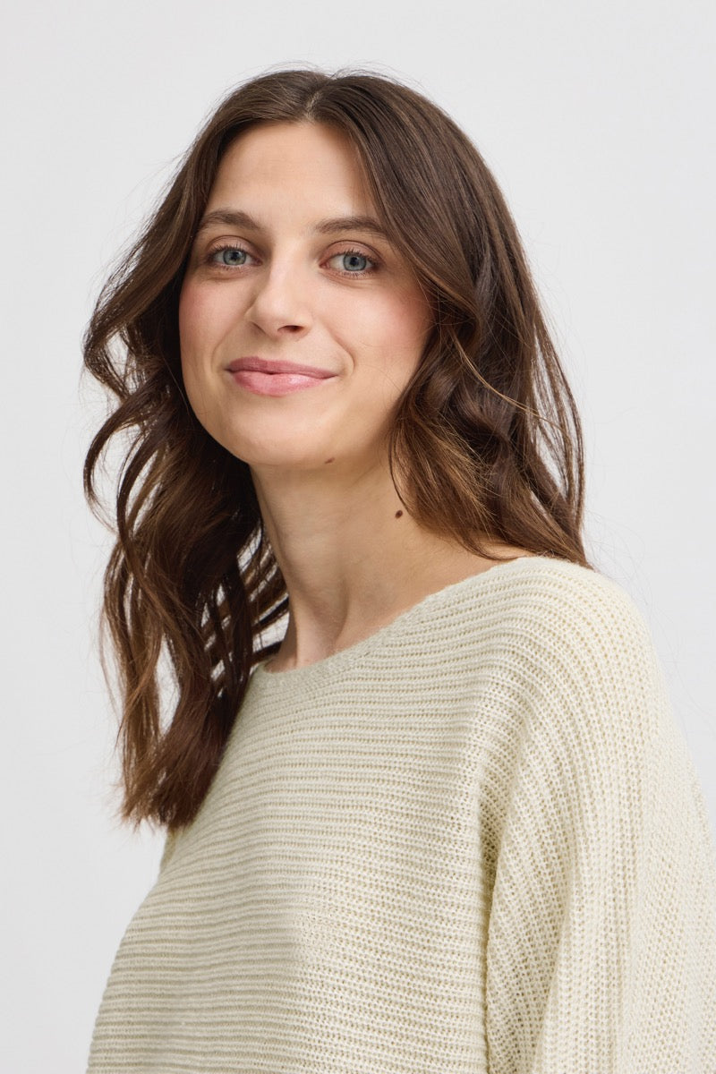 Fransa Eretta Pullover 3 Limestone Hvid