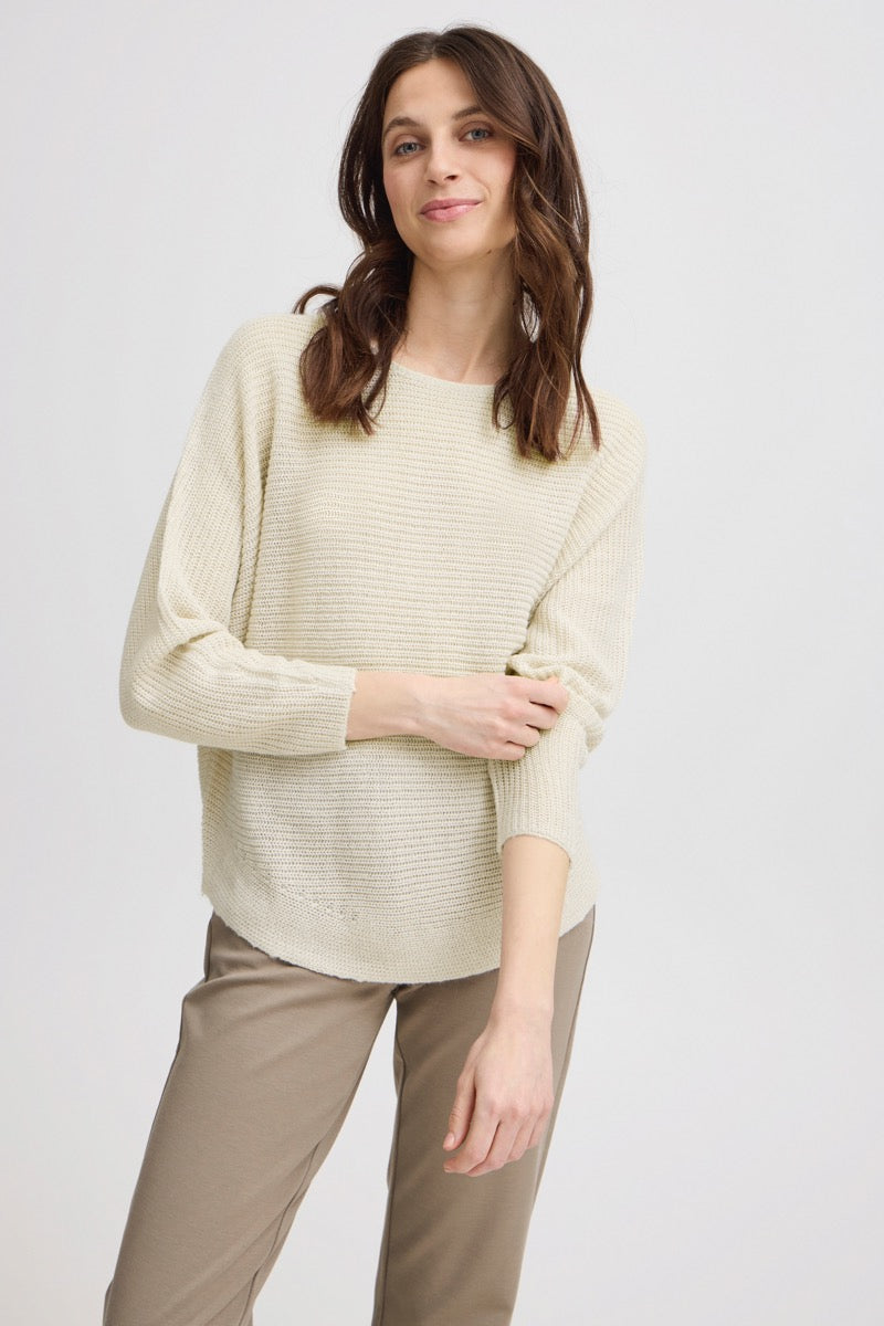 Fransa Eretta Pullover 3 Limestone Hvid