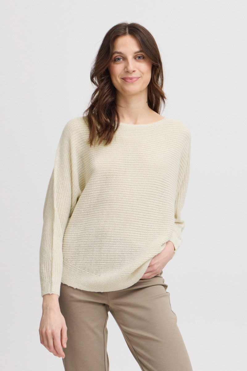 Fransa Eretta Pullover 3 Limestone Hvid