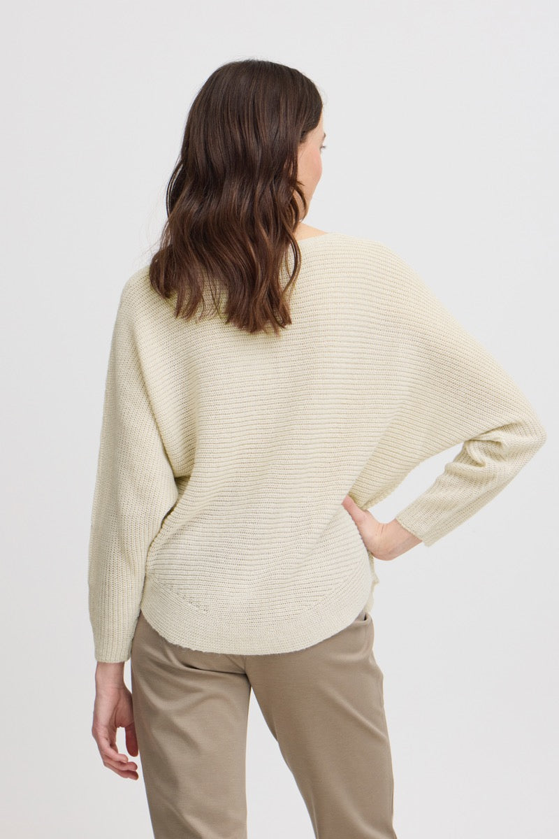 Fransa Eretta Pullover 3 Limestone Hvid