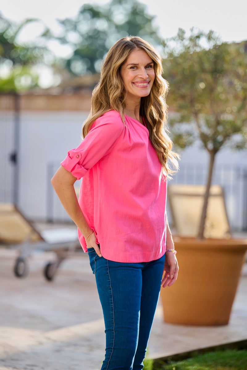 Fransa Maddie Bluse Camellia Rosa