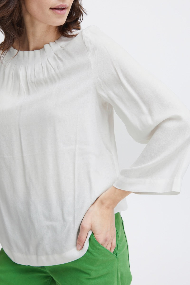 Fransa Zuri Bluse 1 Blanc de Blanc Hvid
