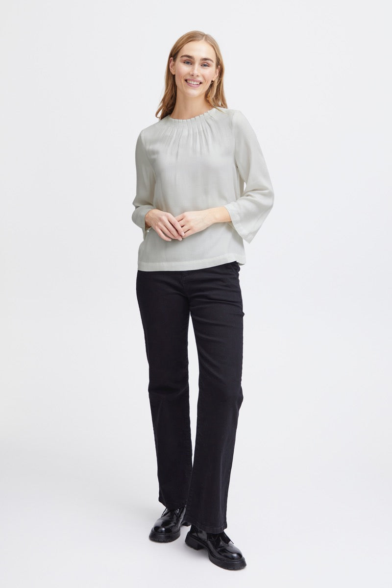 Fransa Zuri Bluse 1 Blanc de Blanc Hvid