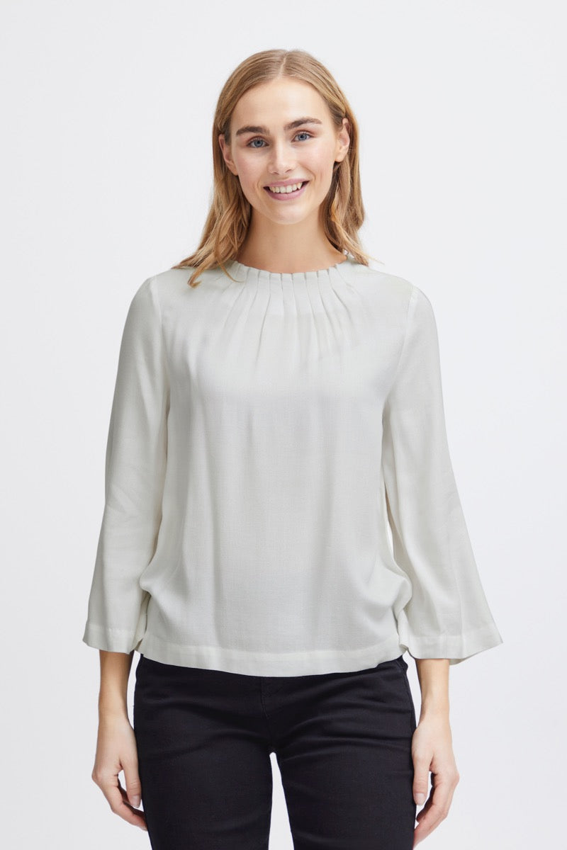 Fransa Zuri Bluse 1 Blanc de Blanc Hvid