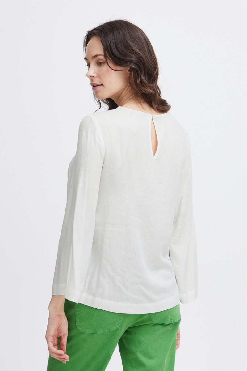 Fransa Zuri Bluse 1 Blanc de Blanc Hvid