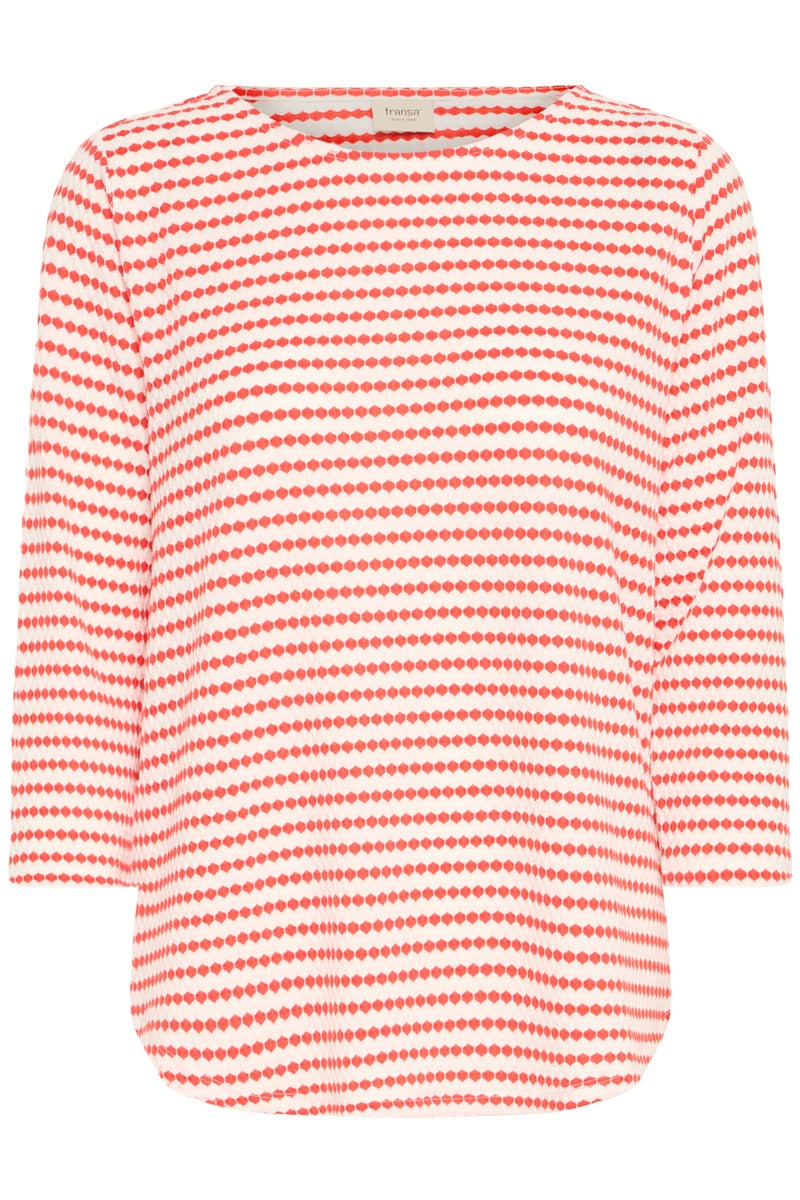 Fransa Josie T-shirt Poinsettia Mix Rød