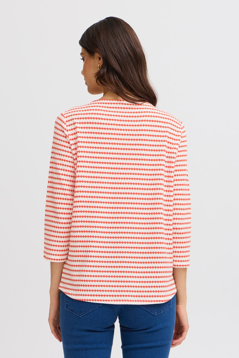 Fransa Josie T-shirt Poinsettia Mix Rød