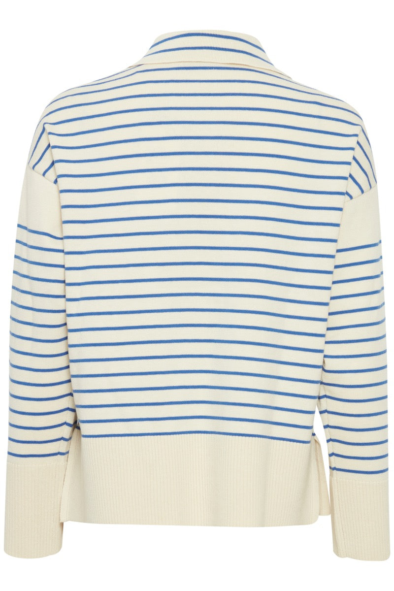 Fransa Carmen Pullover 1 Beaucoup Blå