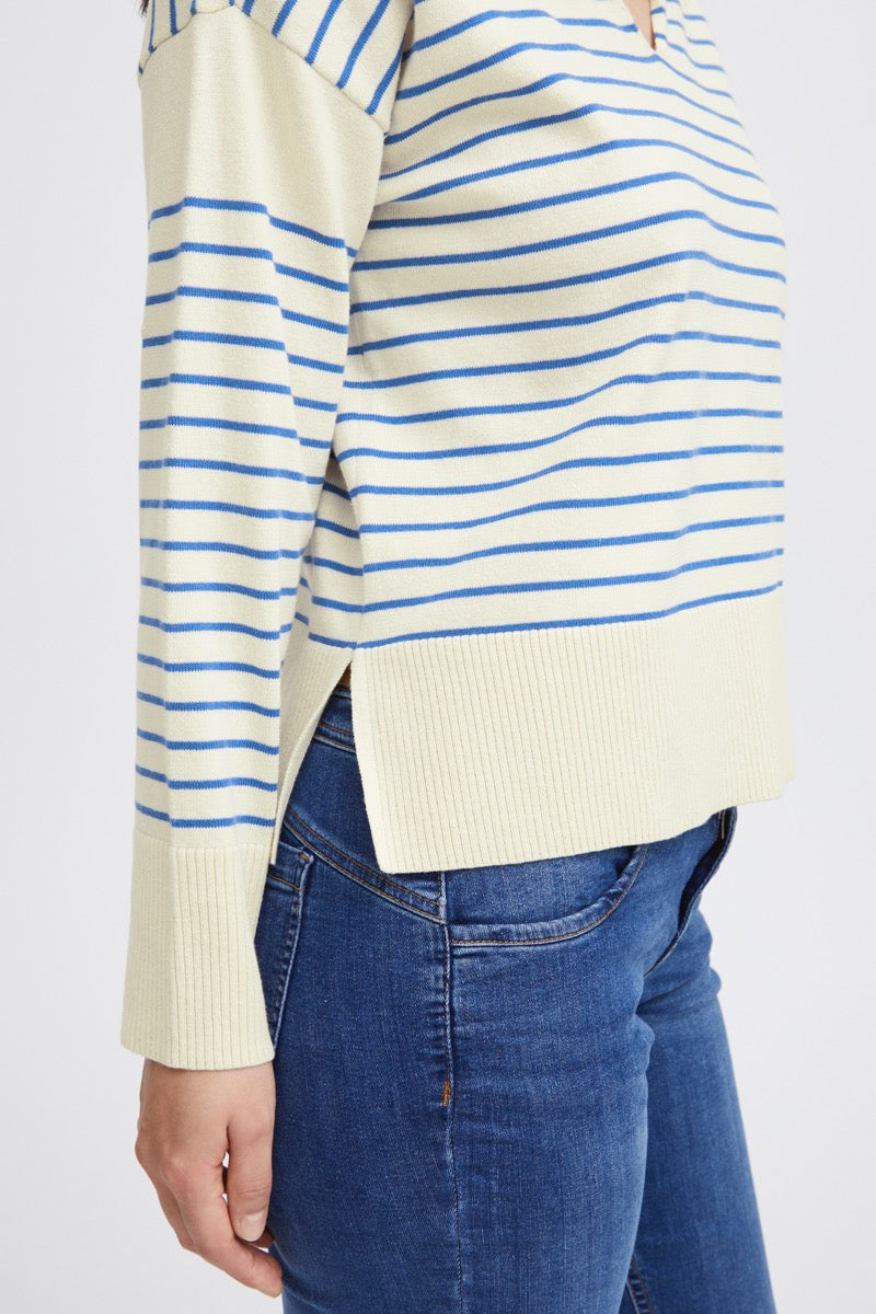 Fransa Carmen Pullover 1 Beaucoup Blå
