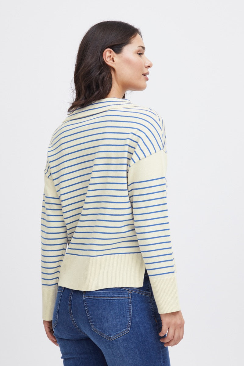 Fransa Carmen Pullover 1 Beaucoup Blå