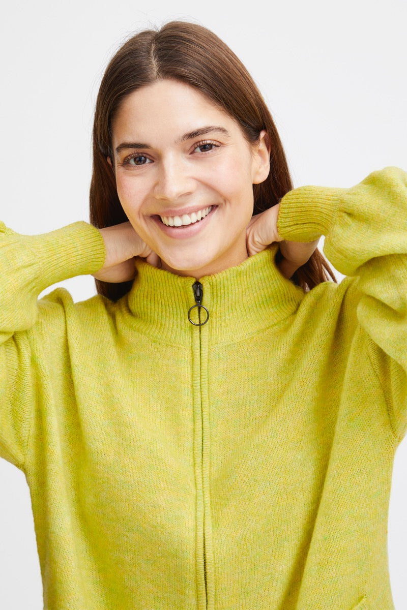 Fransa Elvira Cardigan 2 Gul Plum Melange