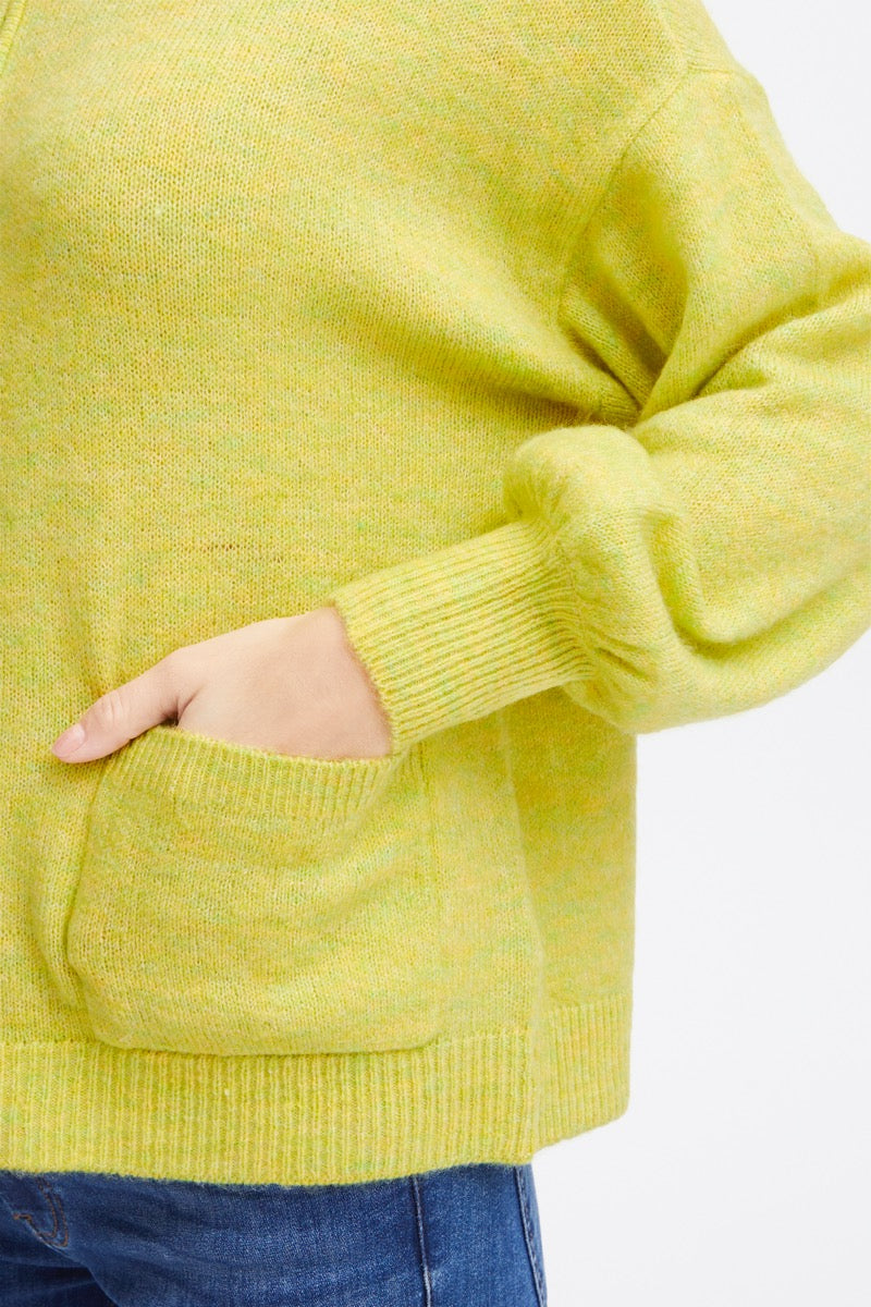 Fransa Elvira Cardigan 2 Gul Plum Melange
