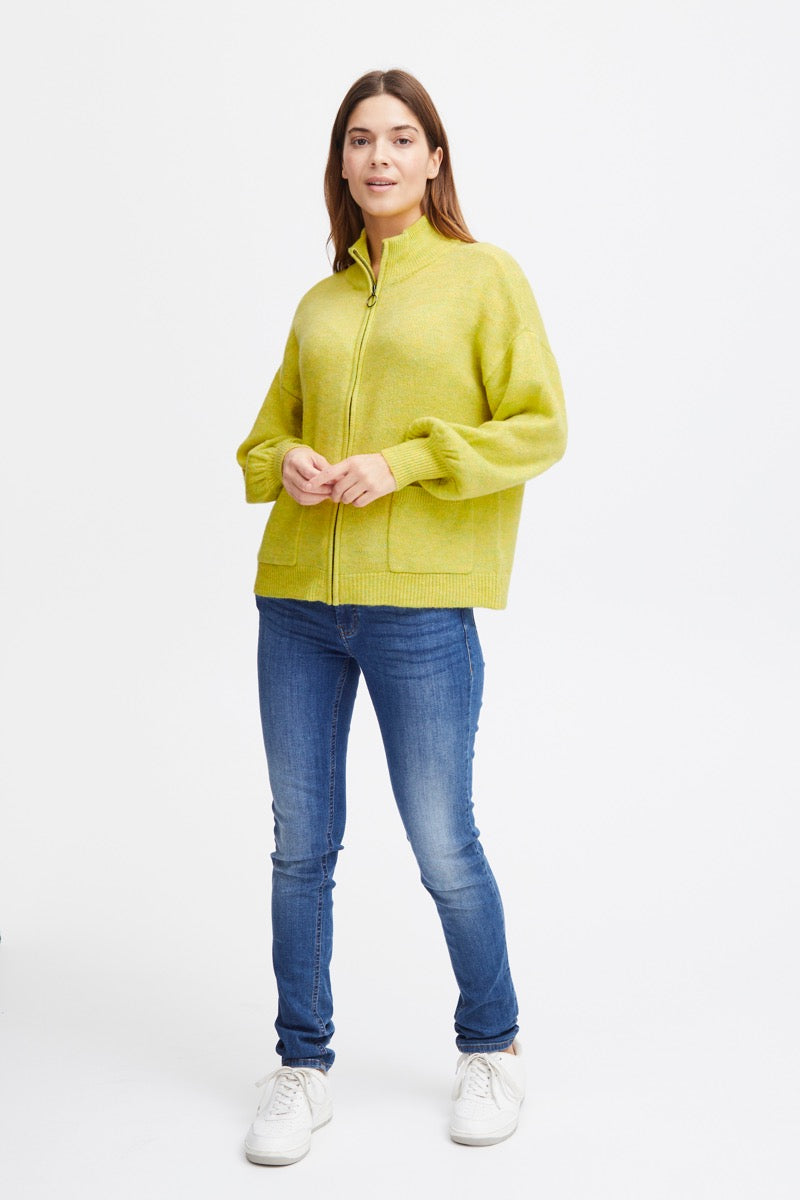 Fransa Elvira Cardigan 2 Gul Plum Melange
