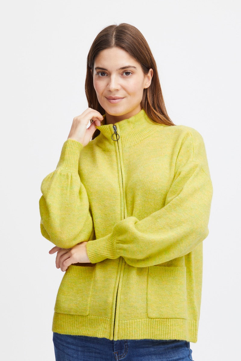 Fransa Elvira Cardigan 2 Gul Plum Melange