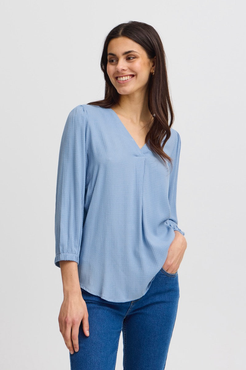 Fransa Oline Bluse 1 Hydrangea Blå