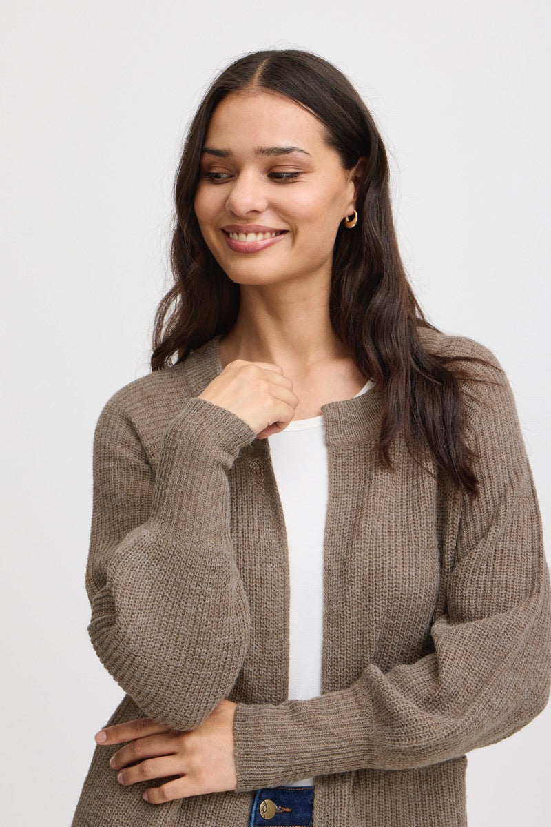 Fransa Eretta Cardigan 4 Walnut Brun