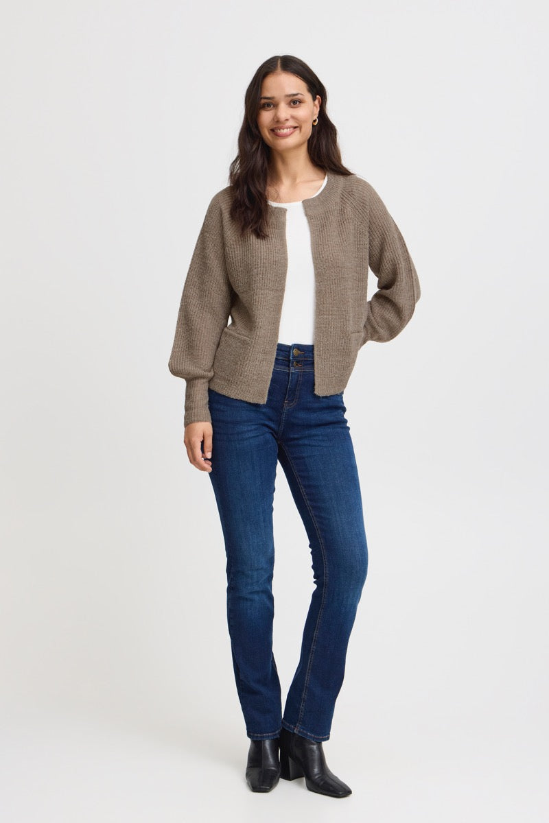 Fransa Eretta Cardigan 4 Walnut Brun