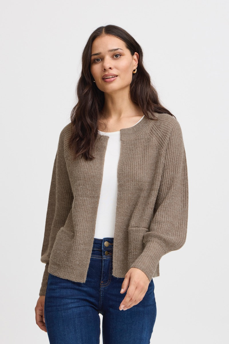 Fransa Eretta Cardigan 4 Walnut Brun
