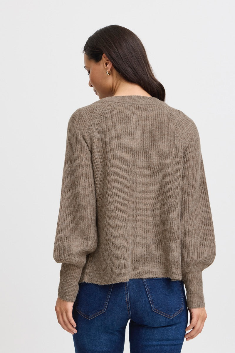 Fransa Eretta Cardigan 4 Walnut Brun