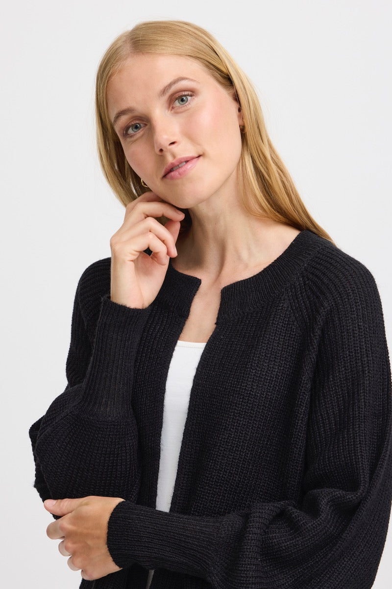 FRANSA Eretta Cardigan Sort