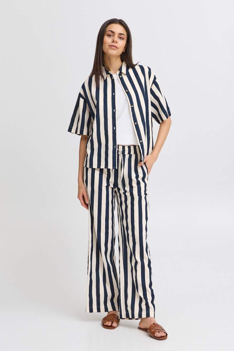 Fransa Maddie Bukser 2 Navy Blå Mix