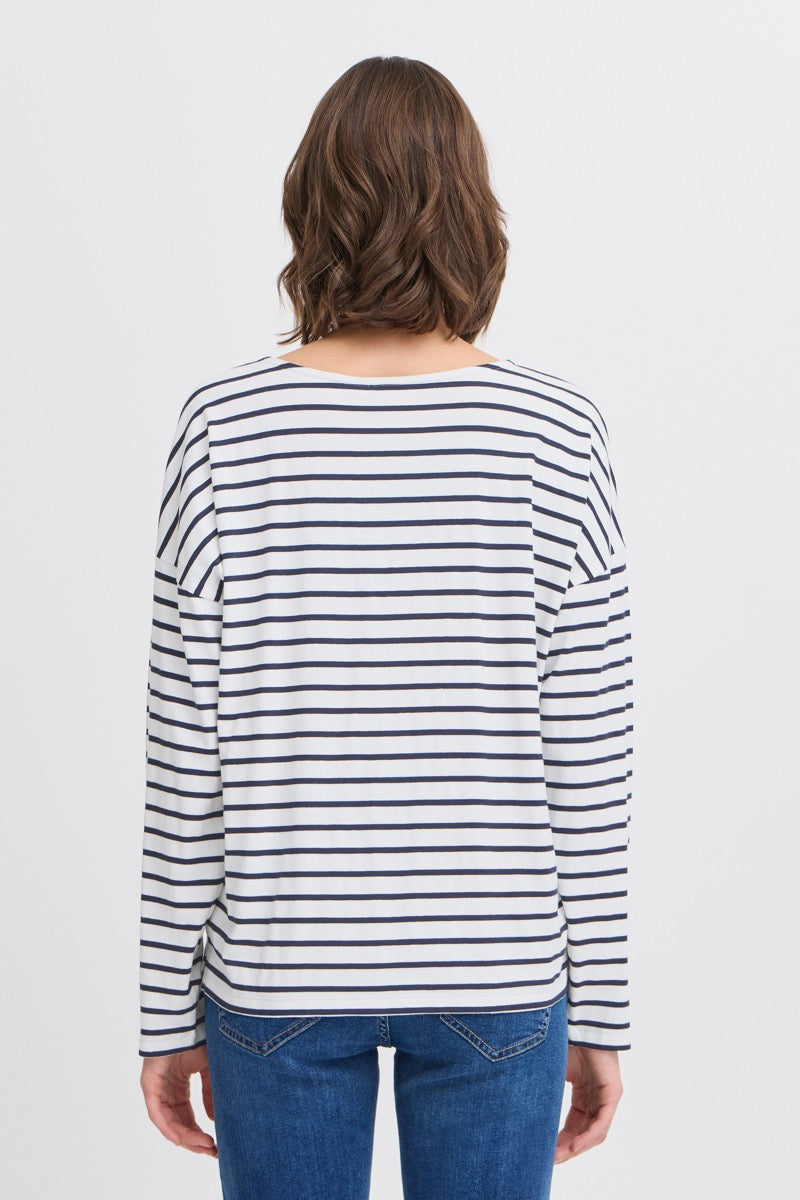 Fransa Siva T-shirt 5 Snow Hvid Mix
