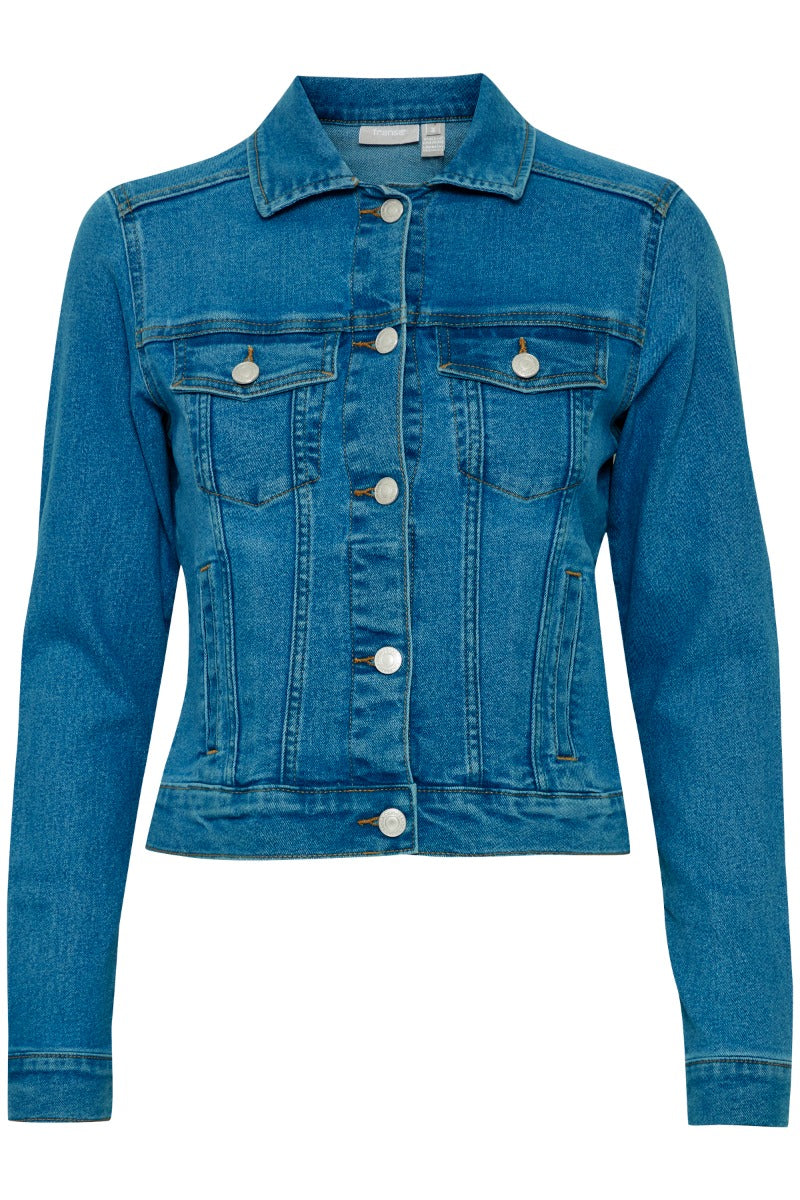 Fransa Denima Jakke 1 Mid Blå Denim