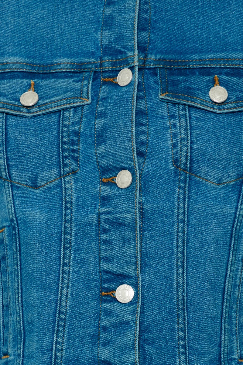 Fransa Denima Jakke 1 Mid Blå Denim