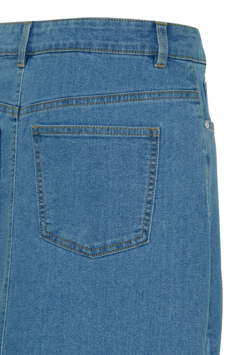 Fransa Denima Nederdel 2 Denim Mid Blå