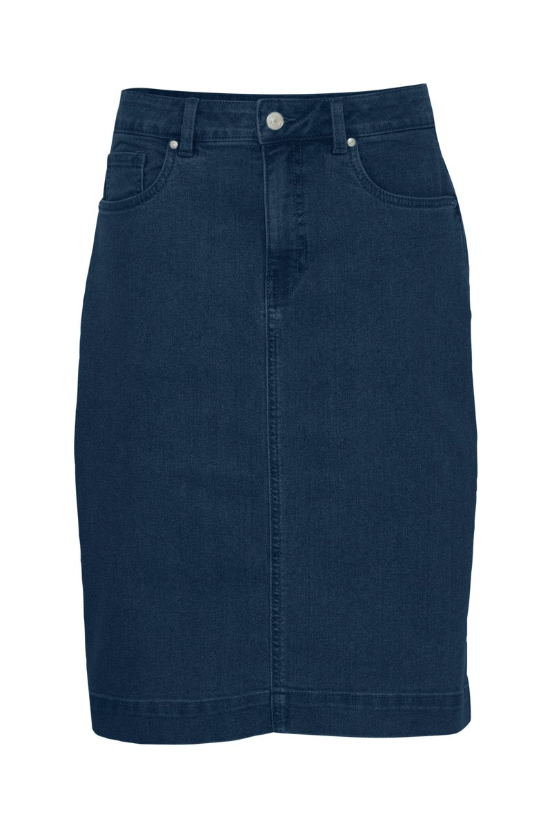 Fransa Denima Nederdel 2 Denim Mørke Blå