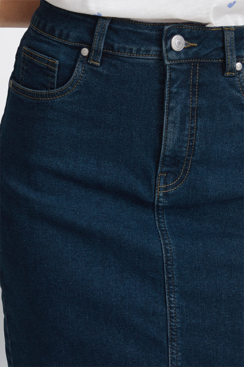 Fransa Denima Nederdel 2 Denim Mørke Blå